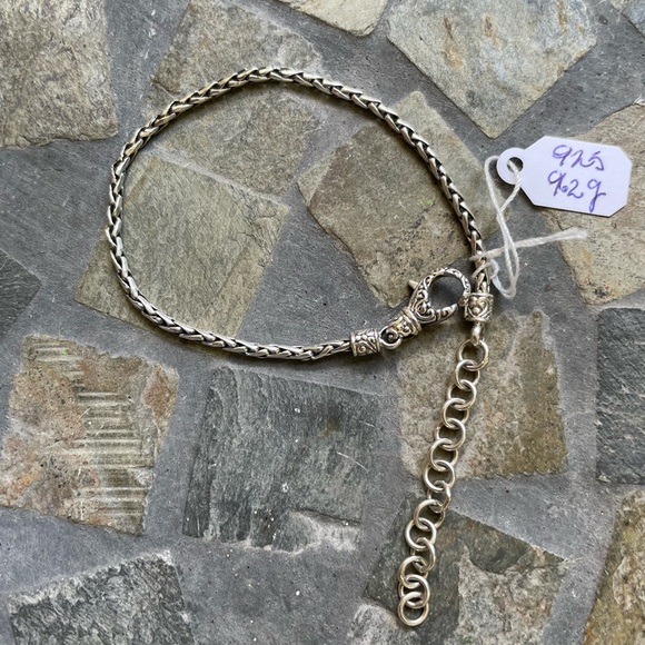 SS925/18K gold hook closure bracelet - Picture 8 of 10